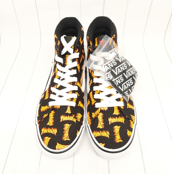 Vans Skate SK8-Hi Sneakers Thrasher Logo Shoes - Picture 4 of 12